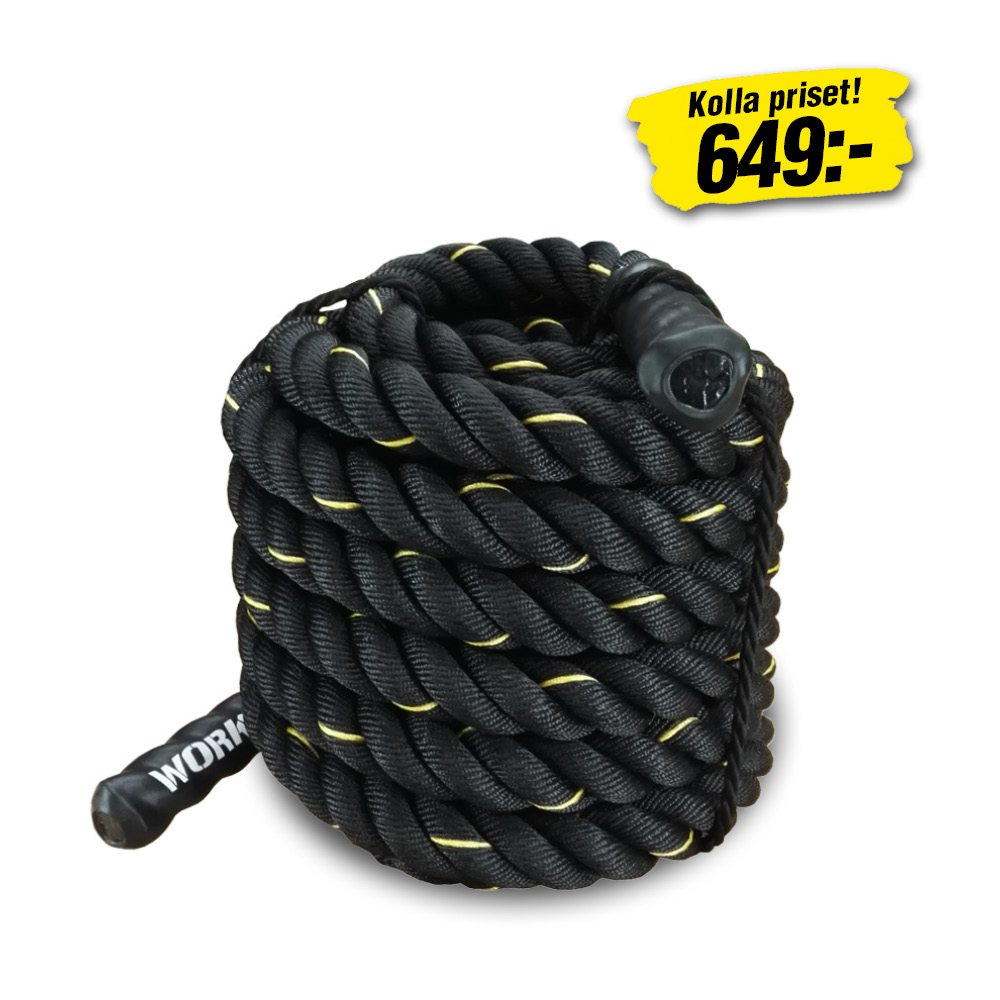 Battle Rope 38mm/12m Svart Workhouse